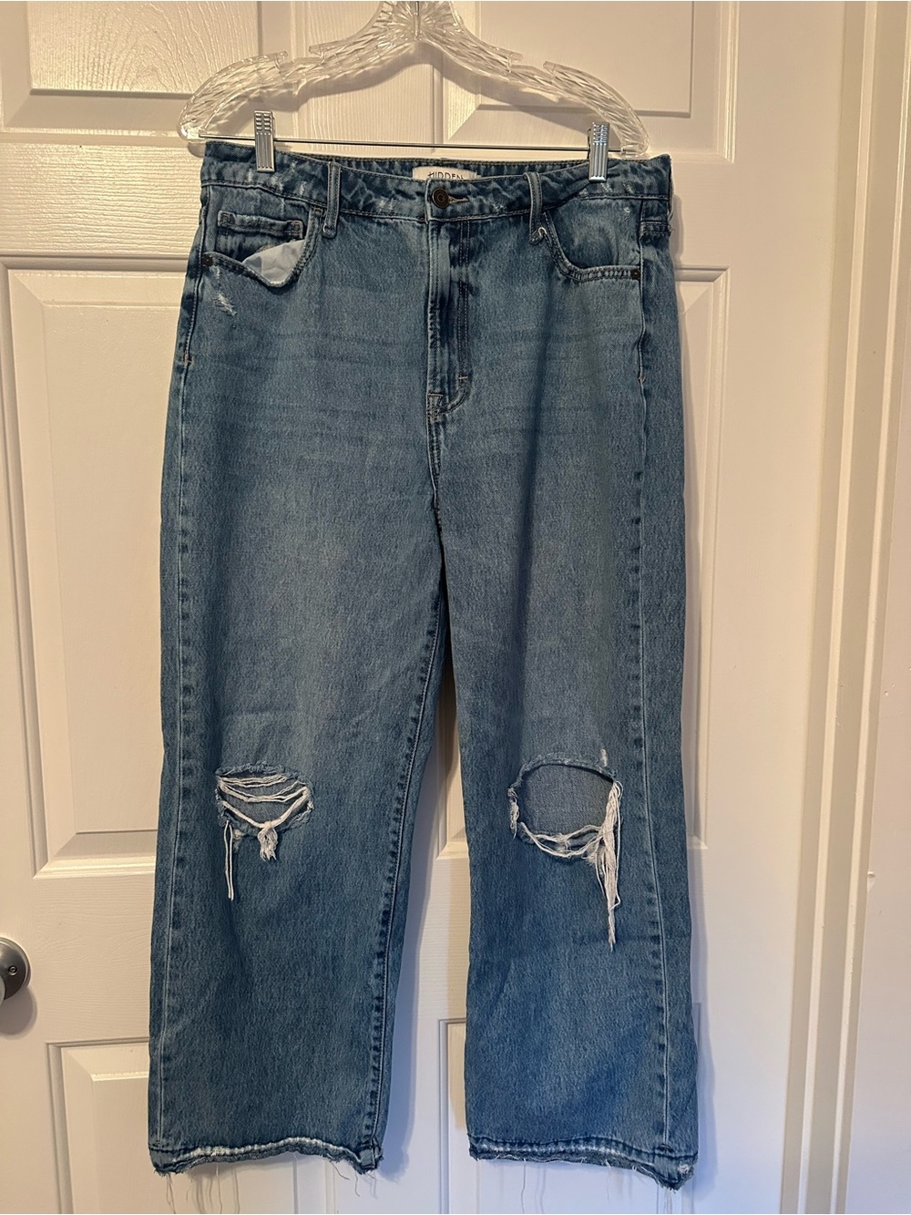 Hidden Los Angeles High-Rise Blue Distressed Women's Jeans size 31